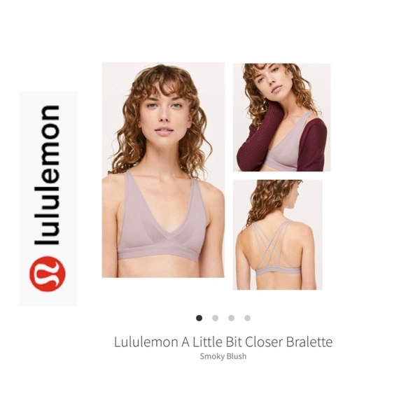 lululemon athletica Other - Lululemon A Little Bit Closer Bralette. Smokey Blush. Sz L